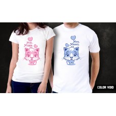 Комплект парных футболок Мур. Мяу