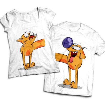 Комплект парных футболок Котопес Комплект парных футболок Котопес