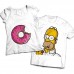Комплект парных футболок Гомер и пончик
