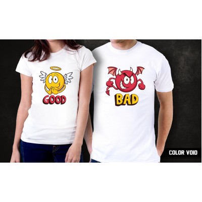 Комплект парных футболок Good - Bad