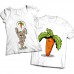 Комплект парных футболок Зайка и морковка