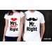 Комплект парных футболок Mr. & Mrs. Right