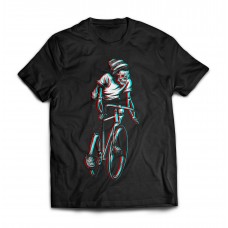 Футболка Скелет велосипедист