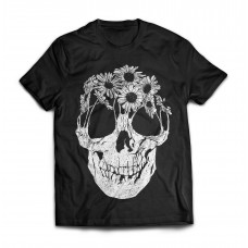 Футболка Цветы на черепе