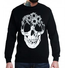 Свитшот Цветы на черепе