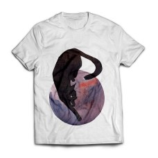 Футболка Лунная кошка. Акварель Футболка Лунная кошка. Акварель