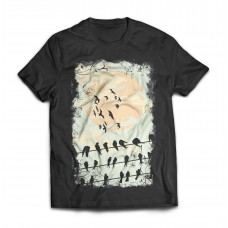 Футболка Птицы на проводах