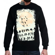 Свитшот Птицы на проводах